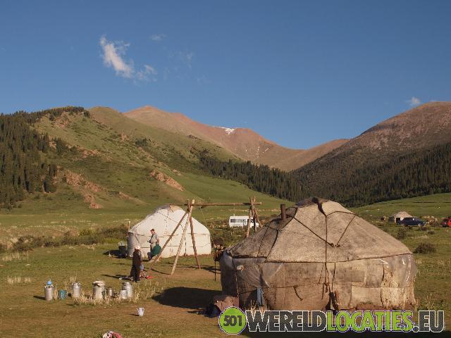 Kirgizië - Overnachten in een yurt
